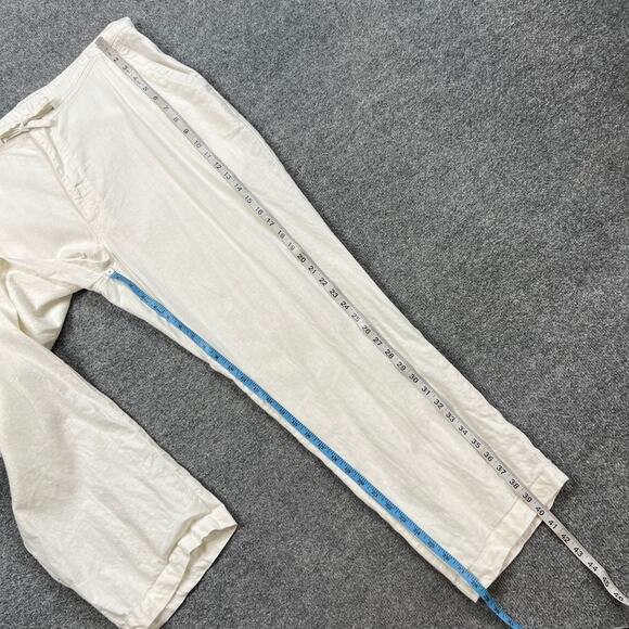 Cubavera Pants Mens XL Extra Large White Linen Blend Core Drawstring Classic Fit - Picture 6 of 13